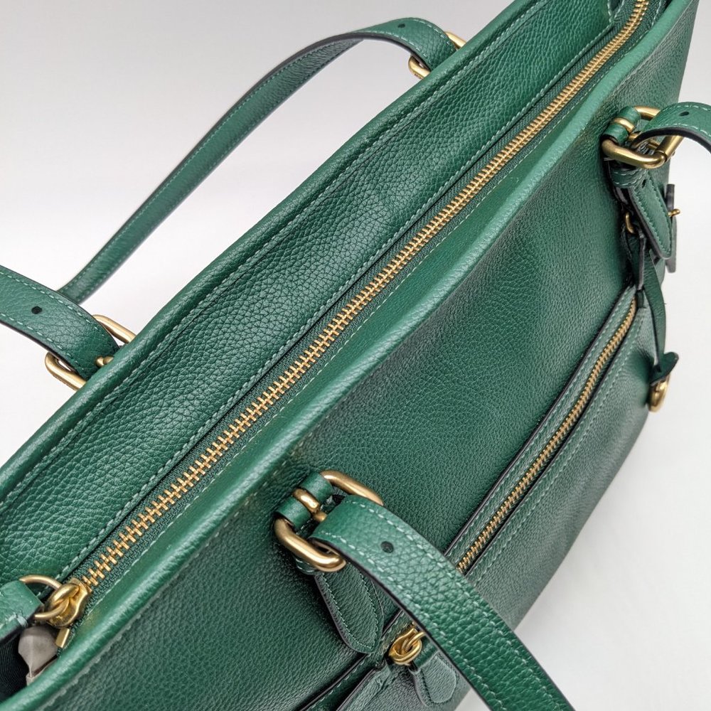 Coach Taylor pebbled leather tote - pine Green - Picture 13 of 16
